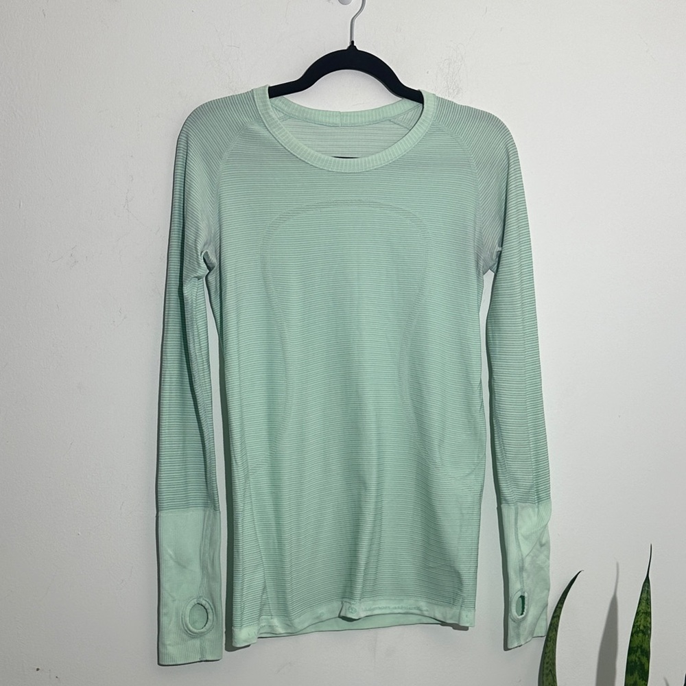 lululemon athletica Mint Green Long Sleeve Top